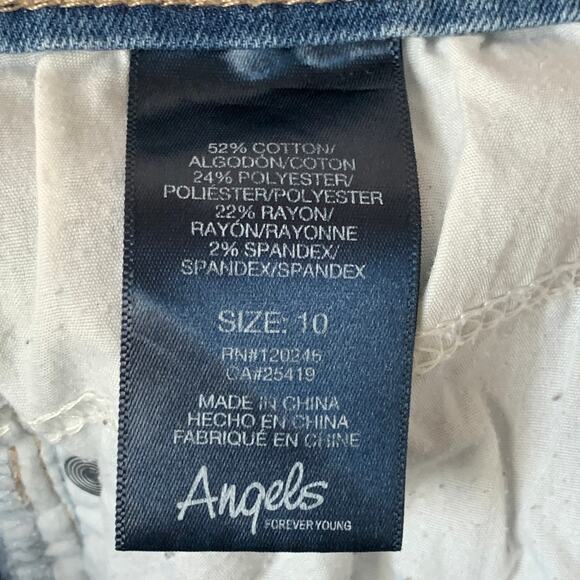 Angels Forever Young Denim Blue Jean Bermuda Shorts Size 10 - Picture 10 of 16
